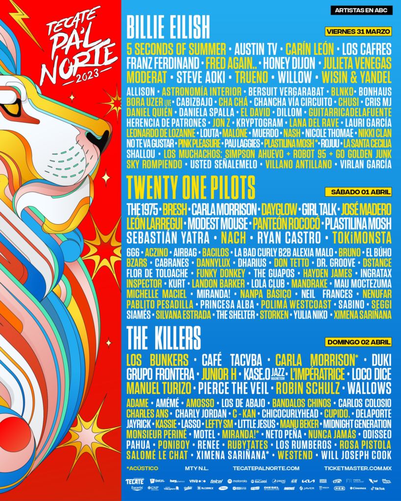 El line up del Tecate Pal´norte 2023